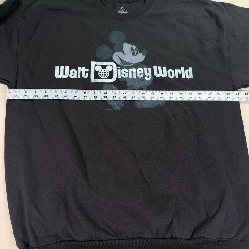 Disney World Mickey Mouse Crewneck Sweatshirt Hanes Black Graphic XL Disneyland - Picture 5 of 8
